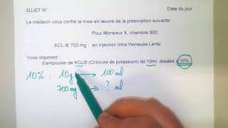 Calcul PM Medicament dosé à 10 [upl. by Repmek]