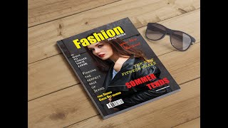 Magazine cover design in indesign tutorial  Fashion [upl. by Nussbaum]