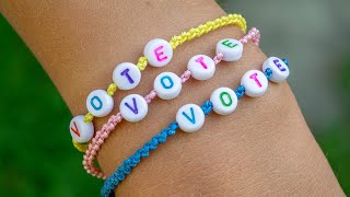 Friendship Bracelets with Beads Easy DIY [upl. by Yrallam109]