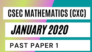 CSEC Mathematics January 2020 Past Paper 1 Part 2 [upl. by Dagney]