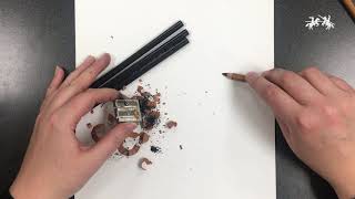 How to Sharpen Charcoal Pencils  FaberCastell [upl. by Aila520]