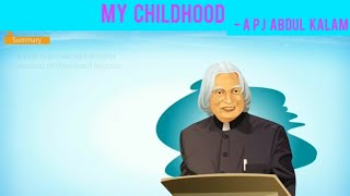 My Childhood By APJ Abdul Kalam  Beehive  IX [upl. by Goltz]