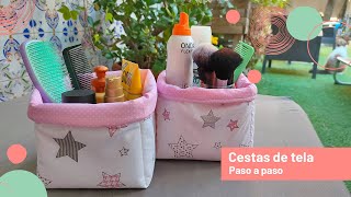 TUTORIAL CESTAS de TELA Multiusos [upl. by Noryd694]