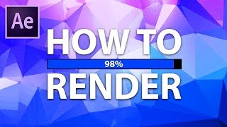 After Effects How To Render Default Rendering Method [upl. by Nnaael]