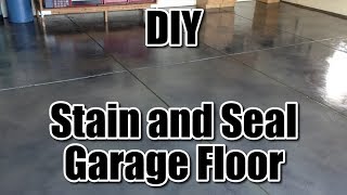 How To Stain And Seal Garage Floor [upl. by Turro]