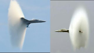 Jets breaking sound barrier SONIC BOOM Compilation [upl. by Einolem]