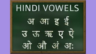 Hindi Vowels Pronunciation  Learn Hindi Alphabets [upl. by Anrat]