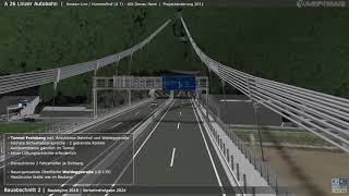 A26 Linzer Autobahn Knoten Linz Hummelhof A7  Anschlussstelle Donau Nord [upl. by Noied]