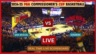 San Miguel Beermen Vs Barangay Ginebra San Miguel LIVE Score UPDATE 202425 PBA Commissioners Cup [upl. by Nosiaj]