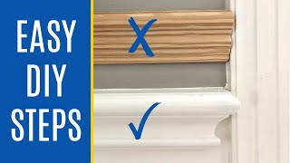 How to Cut End Cap for Chair Rail Molding Dead End Crown Molding Baseboard any trim molding [upl. by Lark]