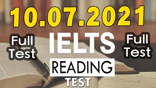 IELTS READING FULL PRACTICE TEST WITH ANSWERS 2021  10072021 [upl. by Addiego]