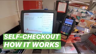 COLES SUPERMARKET SELF SERVICE CHECKOUT  how it works January 2020 [upl. by Fisher607]