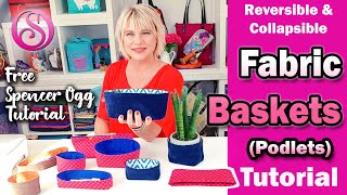 Fabric basket tutorial [upl. by Aniarrol]