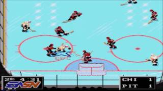 NHLPA Hockey 93 Sega Genesis Gameplay HD [upl. by Gnaw347]