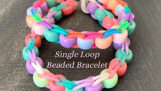 How To Make a Rubber Band Beaded Bracelet [upl. by Oreste52]