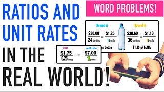 Ratios and Unit Rate Examples and Word Problems [upl. by Aeriela]