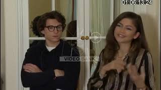 Zendaya and Tom Holland resurfaced france interview [upl. by Airahs]