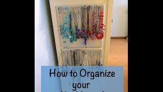 How to Organize Necklaces  DIY necklace organizer [upl. by Silsbye]