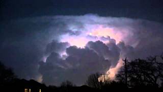 Cumulonimbus Lightning Cloud  Lewisville TX March 27 2014 [upl. by Williams]