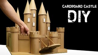 How to make a Castle using Cardboard castelo de papelão creative introvert [upl. by Llemert682]