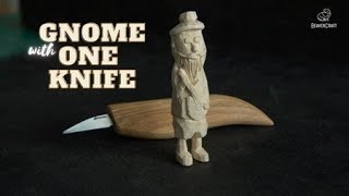 Carving Gnome With One Knife  StepbyStep Tutorial [upl. by Nessy]