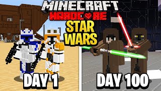 We Survived 100 Days in Star Wars on Minecraft Heres What Happened [upl. by Astto684]