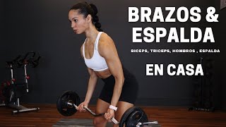 Brazos y Espalda en casa  Rutina completa Tren Superior y Abdominales [upl. by Burchett]