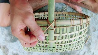 Bamboo basket weaving tutorial [upl. by Sivaj]