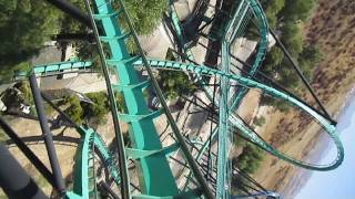 Riddlers Revenge Front Row onride HD POV Six Flags Magic Mountain [upl. by Alexine]