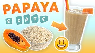 Papaya Oatmeal Smoothie Colon Cleansing Smoothie Recipe [upl. by Ayle33]