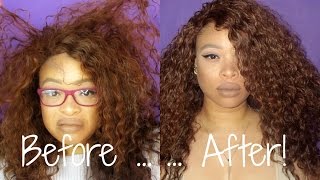 HOW TO REVIVE \ REFRESH A CURLY SYNTHETIC WIG  THE HEATHERS [upl. by Rihat811]