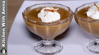 Butterscotch Pudding Recipe  Easy Dessert Recipe  Kitchen With Amna [upl. by Katzman]