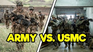 ARMY INFANTRY VS MARINE INFANTRY [upl. by Tdnarb853]