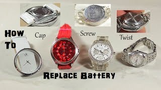 How To Replace Change Watch Battery [upl. by Enilauqcaj]