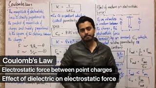 Coulomb’s law  electrostatics  force between the charges  class 12  urdu hindi [upl. by Neraj]