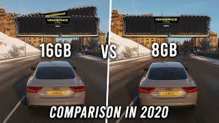 8GB vs 16GB RAM  is 8GB enough in 2020  10 Games tested [upl. by Aihseuqram]