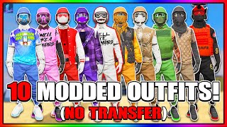 NEW HOW TO GET 10 GTA 5 MODDED OUTFITS NO TRANSFER GLITCH [upl. by Divd]