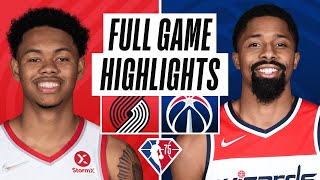 TRAIL BLAZERS at WIZARDS  FULL GAME HIGHLIGHTS  January 15 2022 [upl. by Affay]