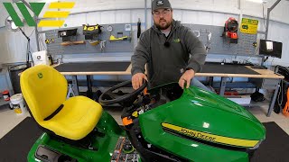 SEE WHAT’S NEW  2021 John Deere X300 Series Mowers [upl. by Ricoriki498]