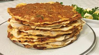 Tavada Lahmacun Nasıl Yapılır  Ev Yapımı Lahmacun Tarifi [upl. by Karlene]