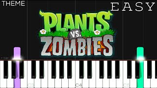 Plants vs Zombies Game Theme  EASY Piano Tutorial [upl. by Eseret]