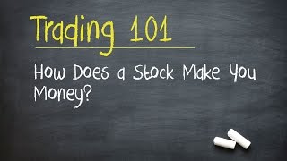 Trading 101 How Does a Stock Make You Money [upl. by Laurette]