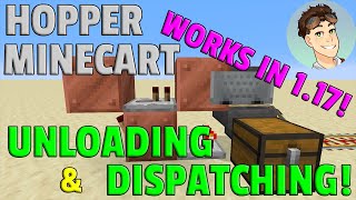 WORKS IN 117  How to Build HOPPER MINECART UNLOADING amp DISPATCHING System  Java Tutorial [upl. by Ayek]