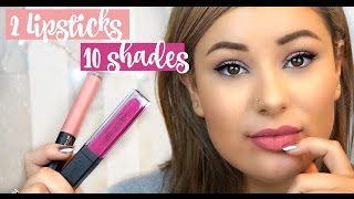 2 Lipsticks 10 Shades  How to mix matte liquid lipsticks  scattynattyxx [upl. by Missak246]