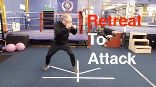 Boxing Footwork Drill  Retreat to Attack [upl. by Neltiak755]