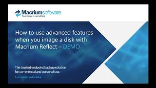 How to image a disk with Macrium Reflect  Part 2 Advanced Backup Techniques [upl. by Anitsrihc366]