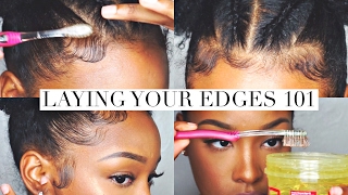 How to lay your edges for beginners  FabulousBre [upl. by Filahk56]