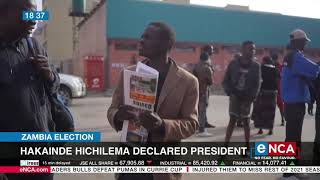 Zambia Election  Hakainde Hichilema declared President [upl. by Luna530]