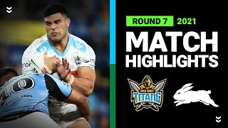 Titans v Rabbitohs Match Highlights  Round 7 2021  Telstra Premiership  NRL [upl. by Sorci]