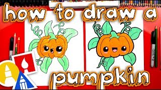 How To Draw A Funny Cute Pumpkin [upl. by Roper447]